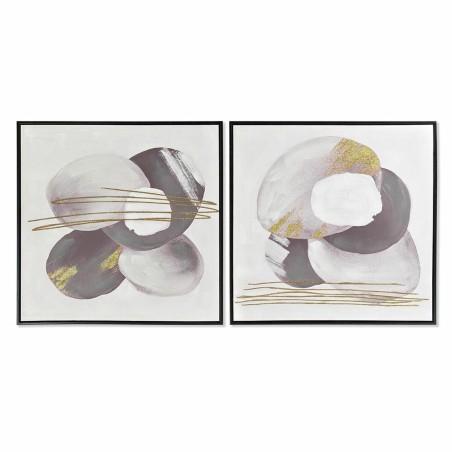 Cuadro DKD Home Decor Abstracto 60 x 3,5 x 60 cm Urbano (2 Unidades)