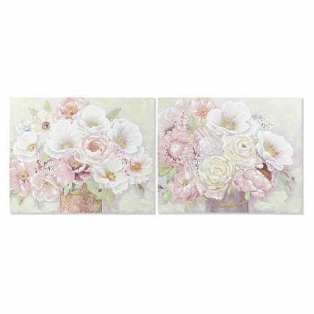 Cuadro DKD Home Decor Florero 100 x 3 x 80 cm Shabby Chic (2 Unidades)