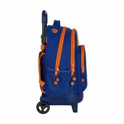 Mochila Escolar con Ruedas Compact Valencia Basket M918 Azul Naranja (33 x 45 x 22 cm)