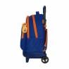 Mochila Escolar con Ruedas Compact Valencia Basket M918 Azul Naranja (33 x 45 x 22 cm)