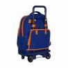 Mochila Escolar con Ruedas Compact Valencia Basket M918 Azul Naranja (33 x 45 x 22 cm)