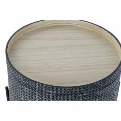 Mesa auxiliar DKD Home Decor Plateado Negro Metal MDF (45 x 45 x 39 cm)