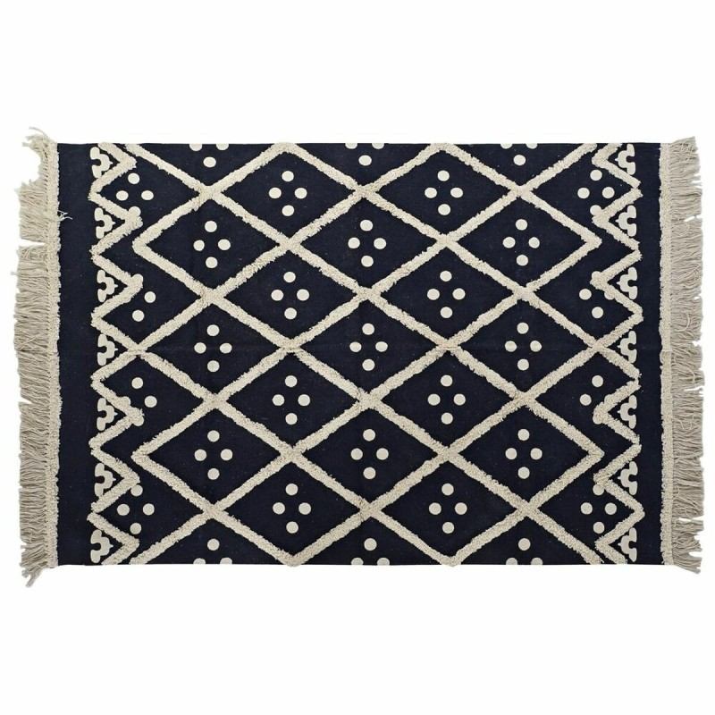 Alfombra DKD Home Decor Beige Azul marino (160 x 230 x 1 cm)