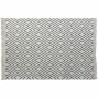 Alfombra DKD Home Decor 160 x 250 x 0,7 cm Negro Poliéster Algodón Blanco Rombos Boho