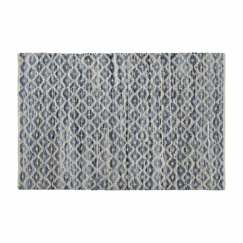 Alfombra DKD Home Decor Azul Blanco (120 x 180 x 1 cm)