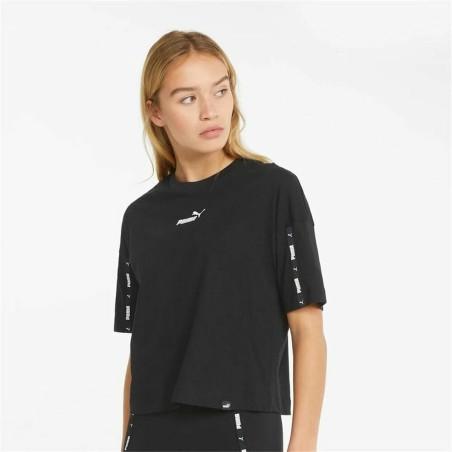 Camiseta de Manga Corta Mujer Puma  Tape Crop  Negro