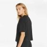 Camiseta de Manga Corta Mujer Puma  Tape Crop  Negro