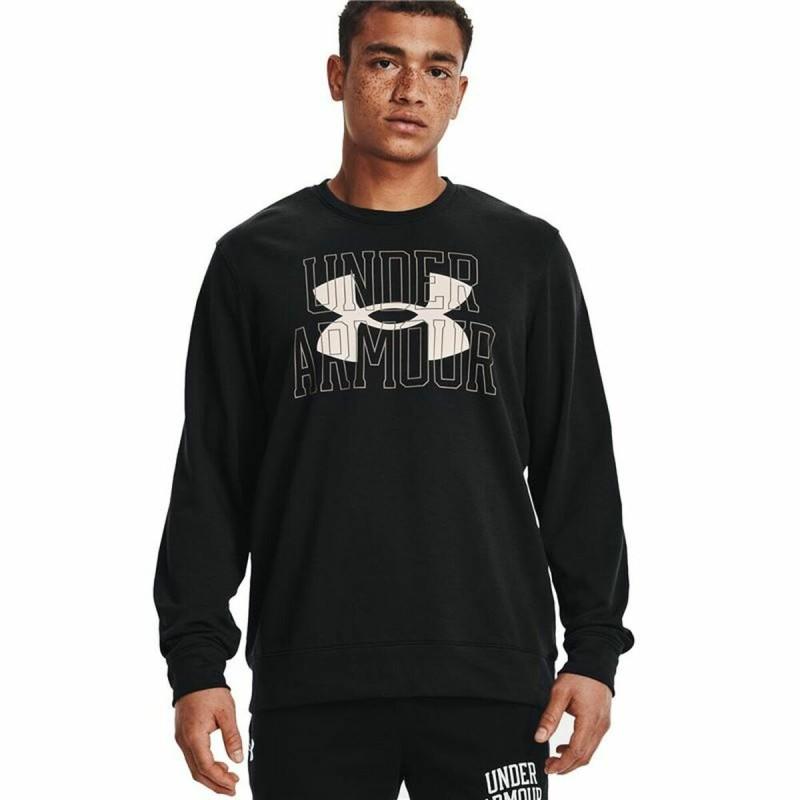 Camiseta de Manga Larga Hombre Under Armour Logo Crew Negro