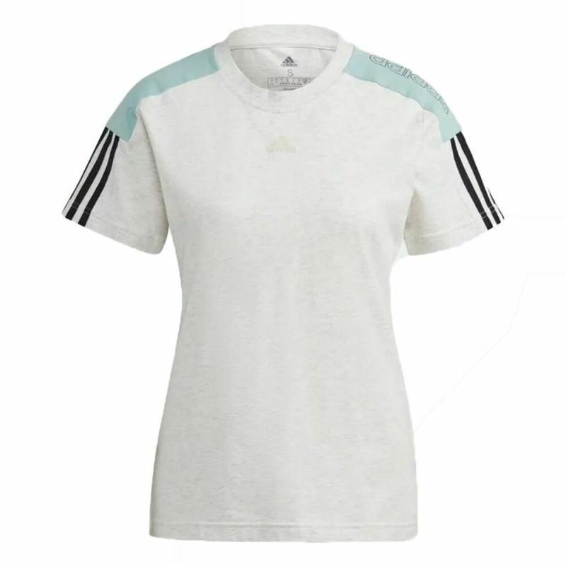 Camiseta de Manga Corta Adidas Logo Colorblock Beige