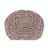 Reposapiés DKD Home Decor Natural Rosa claro Madera Boho Macramé 53 x 53 x 31 cm