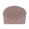 Reposapiés DKD Home Decor 43 x 43 x 51 cm Madera Marrón Rosa claro Macramé Boho