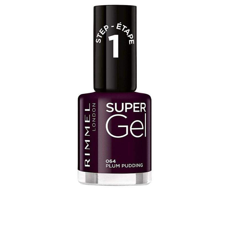 Esmalte de uñas Rimmel London Super Gel Plum Pudding Nº 064 (12 ml)