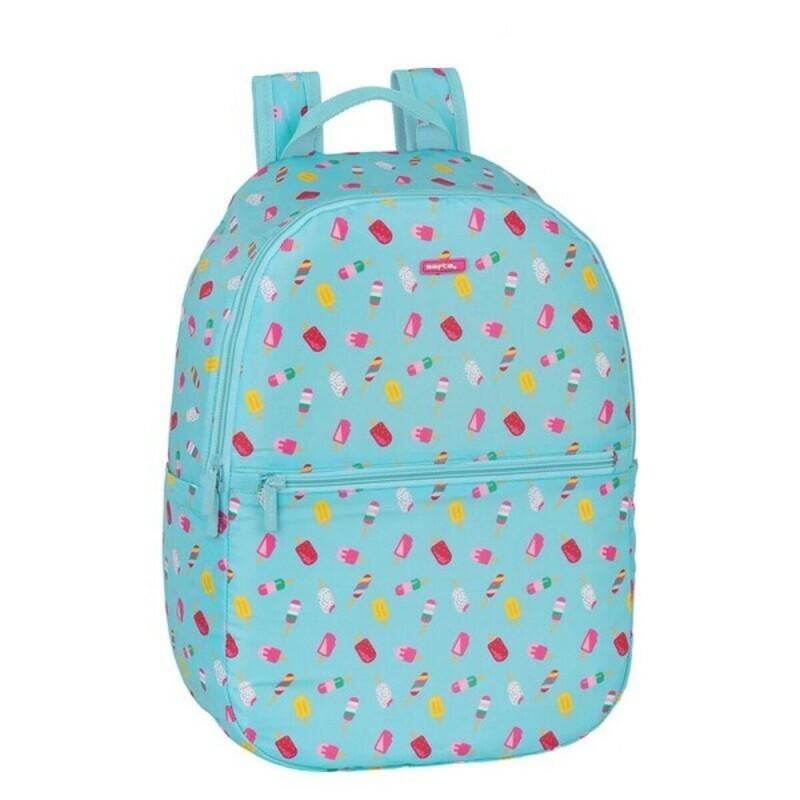 Mochila Escolar Safta Turquesa