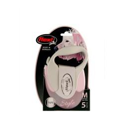 Correa para Perro Flexi STYLE 5 m Rosa Talla M