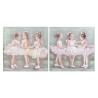 Cuadro DKD Home Decor 80 x 3 x 80 cm Bailarina Ballet Tradicional (2 Unidades)