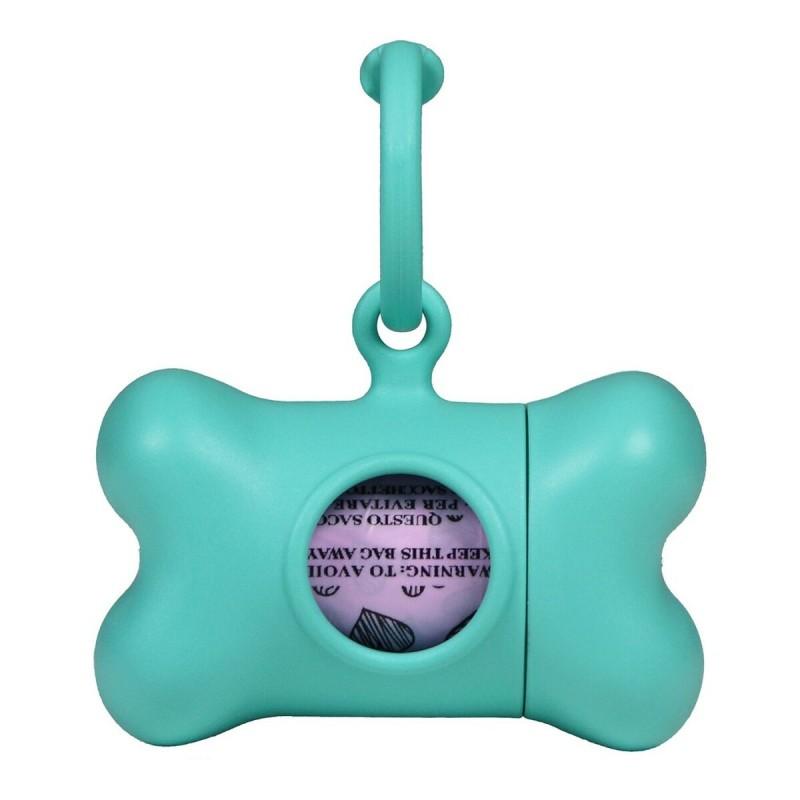 Dispensador de Bolsas para Mascotas United Pets Bon Ton Nano Classic Perro Aguamarina Plástico reciclado (6 x 3 x 4 cm)