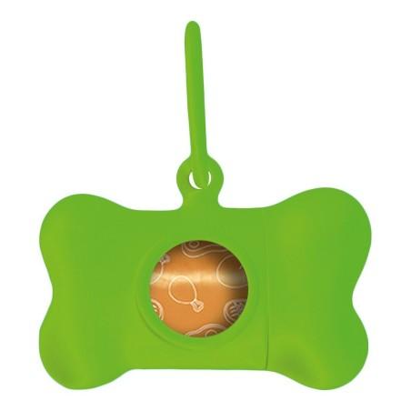 Dispensador de Bolsas para Mascotas United Pets Bon Ton Neon Perro Verde (8 x 4,2 x 5 cm)