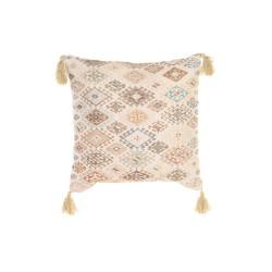 Cojín DKD Home Decor Beige Cuadrada 40 x 15 x 40 cm