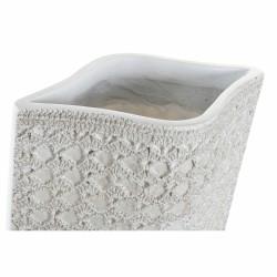 Jarrón DKD Home Decor 20 x 12 x 58 cm Blanco Resina Moderno