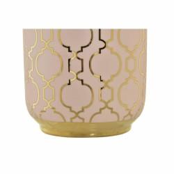 Jarrón DKD Home Decor Porcelana Rosa Dorado Oriental (15 x 15 x 41,5 cm)