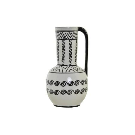 Jarrón DKD Home Decor 15 x 15 x 28 cm Porcelana Negro Blanco Colonial