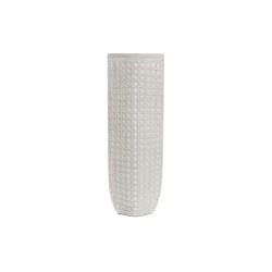 Jarrón DKD Home Decor 17 x 10 x 47 cm Blanco Resina Moderno