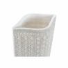 Jarrón DKD Home Decor 17 x 10 x 47 cm Blanco Resina Moderno