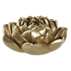 Figura Decorativa DKD Home Decor Dorado Flor 18 x 18,5 x 7,2 cm