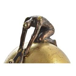 Figura Decorativa DKD Home Decor Bola Dorado Cobre Resina Personas Moderno (25 x 19 x 26 cm)