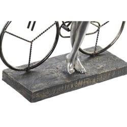 Figura Decorativa DKD Home Decor Mujer Plateado Bicicleta Metal Resina (27,5 x 9,5 x 34,5 cm)