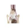 Figura Decorativa DKD Home Decor Rosa Yoga Scandi 15,5 x 6,5 x 17 cm