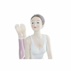 Figura Decorativa DKD Home Decor Rosa Yoga Scandi 16 x 6 x 13 cm