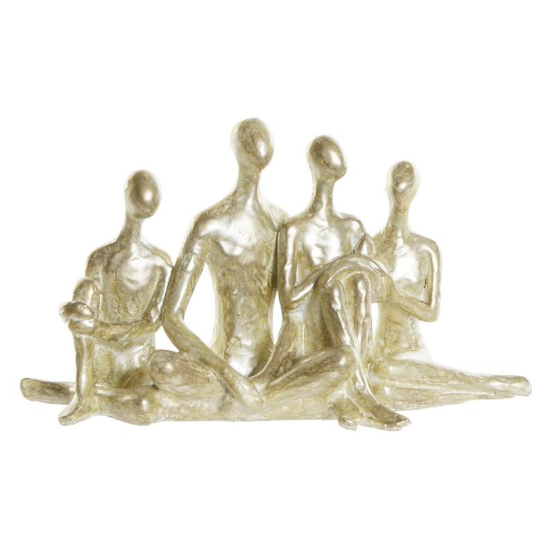 Figura Decorativa DKD Home Decor Dorado Familia 21 x 8 x 12 cm