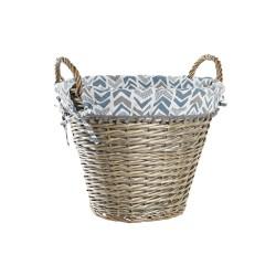 Cesta DKD Home Decor 44 x 44 x 42 cm Poliéster Mimbre