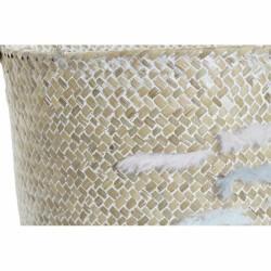 Juego de Cestas DKD Home Decor Poliéster Fibra natural (33 x 33 x 24 cm)