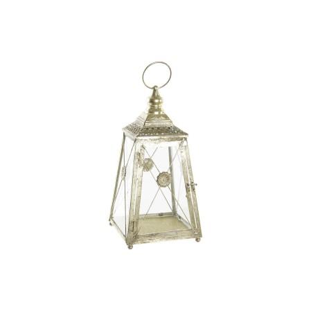 Farol DKD Home Decor Cristal Dorado Metal (18 x 18 x 36 cm)