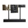 Figura Decorativa DKD Home Decor 22,5 x 8 x 30,7 cm Negro Dorado Buda Oriental (2 Unidades)