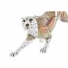 Figura Decorativa DKD Home Decor Blanco Multicolor Naranja Blanco/Naranja Leopardo Colonial 30 x 40 cm 37 x 10 x 13 cm