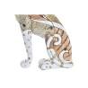 Figura Decorativa DKD Home Decor 15 x 8 x 25 cm Naranja Blanco Leopardo Colonial