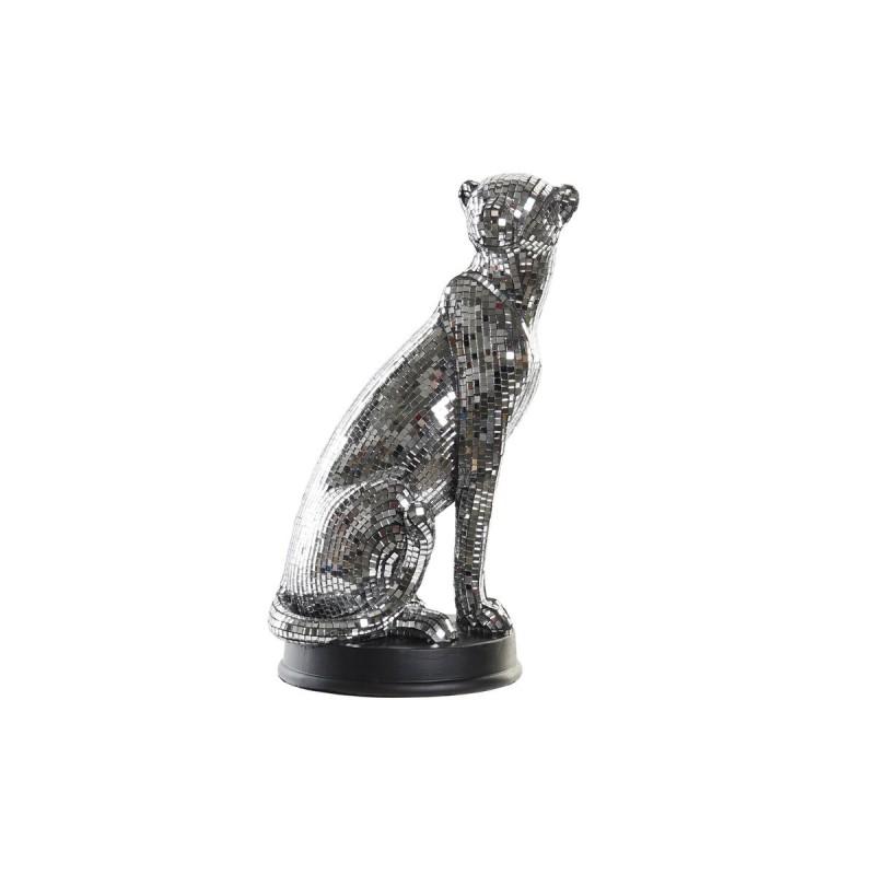 Figura Decorativa DKD Home Decor Plateado Leopardo Resina (19,5 x 16 x 31,5 cm)