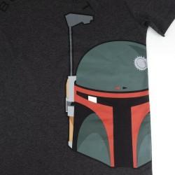 Camiseta de Manga Corta Hombre Boba Fett Gris Gris oscuro Adultos