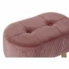 Banqueta DKD Home Decor   Natural Rosa Madera Terciopelo (60 x 35 x 36 cm)