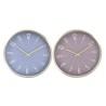 Reloj de Pared DKD Home Decor Azul Granate Aluminio Moderno 30 x 4 x 30 cm (2 Unidades)