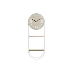 Reloj de Pared DKD Home Decor Natural Metal MDF Blanco (25,5 x 11,5 x 71 cm)