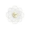 Reloj de Pared DKD Home Decor Flor Dorado Metal (57 x 4 x 57 cm)