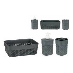 Set de Baño Antracita Plástico (3 pcs)