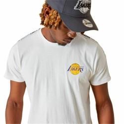 Camiseta Deportiva de Manga Corta New Era LA Lakers NBA Blanco