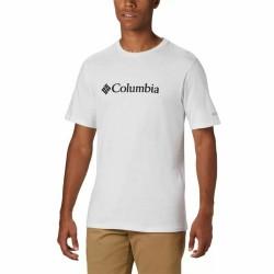 Camiseta Deportiva de Manga Corta Columbia Basic Logo Blanco