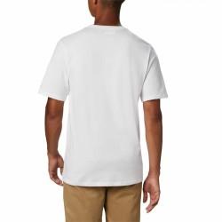 Camiseta Deportiva de Manga Corta Columbia Basic Logo Blanco