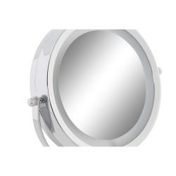 Espejo de Aumento con LED DKD Home Decor 21,5 x 13,5 x 32,5 cm Plateado Metal